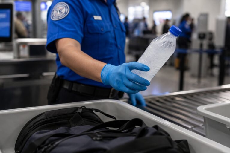 ¿Botellas de agua congelada en el aeropuerto? Lo que necesitas saber para evitar problemas
